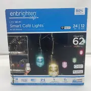 Enbrighten 12 Bulb 24 ft. Outdoor/Indoor Black Color Changing LED String Lights