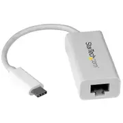 Star Tech 5G Auto MDIX USB C to RJ45 Ethernet Adapter for Laptop/MacBook White