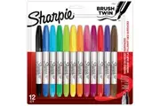 Sharpie: Brush Twin Permanent Markers (12 Pack)