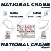 Fits National 500E2 Decal Kit Crane Replacement Decals - 3M Vinyl!