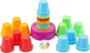 Stacking Cups Game, Colorful Stacking Games Interactive Speeding Cups, Educational Multifunctional Quick Cups Game for Developing Hand-Eye Coordination