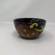 Laurie Gates Pumpkin Spider Web Halloween Candy Bowl Dish - 5.75"