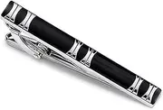 [Generic] Silver Tie Clip for Men Business Necktie Pinch Clip Personalised Tie Bar, One size, Precious Metal, No Gemstone