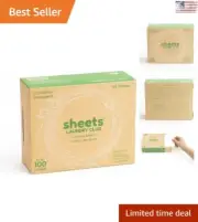 Laundry Detergent Sheets - Linen Scent - No Plastic Jug - Liquid-Less - 50