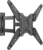 FORGING MOUNT TV Wall Mount Full Motion TV Bracket for Most 26-55" Screen TVs with Tilt, Swivel & Extends 45.7cm, Holds 40kg VESA 400x400mm,Including Level,Velcro Tie