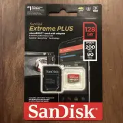 SanDisk Extreme Plus MicroSDXC Memory Card With Adaptor 128GB
