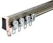 Ceiling Curtain Track Ceiling Mounted Curtain Rail, Wall Mount Curtain Track Room Divider-Sliding Curtain Rail for Living Room(Champagne,8m/26ft)