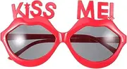 LIFKOME Funny Lip Shaped Party Eyeglasses Novelty Photo Booth Props Stylish Glitter Design Unique Costume Accessory for Parties and Celebrations for Memorable Moments