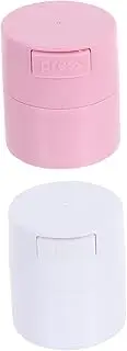 2pcs Eyelash Glue Storage Tank Storage Jars Eyelashes Glue Strong Individual Eyelashes Kit Glued Eyelash Glue Storage Container Eyelash Glue Case Eyelash Extension Glue Case White BELLIFFY