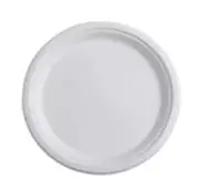 9IN ROUND WHITE COMPOSTABLE PLATES- 125 PLATES