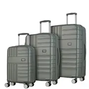 Rock Aspen 3 Piece Hardsided Suitcase Set - Sage Green