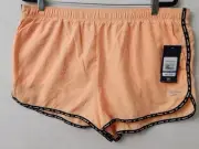 Reebok Womens XXL Prairie Sunset Fast Track Short Color Orange And Black Stripe