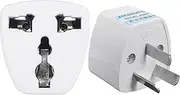 LZLRUN 2Pcs Universal Power Adapter Travel Adaptor 3 pin AU Converter US/UK/EU to AU Plug Charger for Australia New Zealand