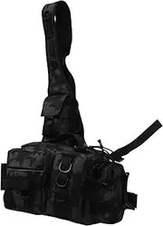 Abaodam Waterproof Fishing Waist Pack Multifunctional Lure Bag for Outdoor Activities Tackle Sling Bag Gear Storage Camouflage Design
