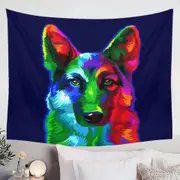 Colorful German shepherd Tapestry