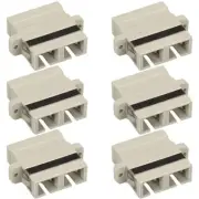 6 Pcs SC to SC Coupler Duplex Multi Mode Fiber Optic Optical Connector Adapter