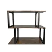 Viviendo 3 Tiers Display Bookshelf Storage Bookcase Wooden Shelving Table