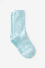 [Typo] Typo - Socks - Artic blue ditsy ydg (s/m) SOLID ARTIC BLUE DITSY YDG (S/M)
