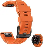 EXMRAT Compatible with Fenix 6X Watch Band, 26mm Quickfit Silicone Sport Bands Strap Wristband for Fenix 8 51mm/Fenix 7X/Fenix 5X Plus/Fenix 6X Pro/Fenix 3/Fenix 3 HR Smartwatch