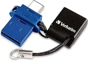 Verbatim 128GB Store ‘n’ Go Dual OTG USB 3.2 Gen 1 Flash Drive for USB-C Devices – 2 in 1 Type C Thumb Drive, 71275