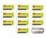 100 Feather Double Edge Safety Razor Blades Made in Japan J