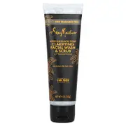 SheaMoisture, Clarifying Facial Wash & Scrub With Tamarind Extract, African Black Soap, Fragrance Free, 4 oz (113 g)