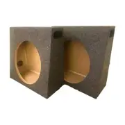 1 Pair Truck Subwoofer Slim Standard Box 8” Shallow Ported SubEnclosure-Gray