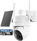 Solar Powered Security Camera TMEZON Outdoor Wireless 360° PTZ Camera for Home