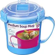 [Sistema] To Go Collection Microwave Soup Mug, 22 oz, Blue(2pk)2