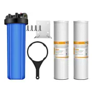 20 Inch Whole House Water Filter Housing Filtration System 2PCS CTO Carbon Block