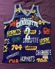 NEW Mitchell & Ness Charlotte Hornets Larry Johnson Slap Sticker Jersey Mens 2XL