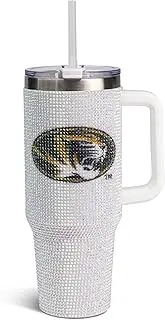 The Memory Company | Licensed NCAA 40oz White Bling Game Day Tumbler,University of Florida