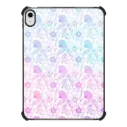 iPad 10.9-inch (10th gen) iPad Impact Case Boho abstract fuchsia pink teal watercolor gradient floral