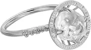 [MYTHATOM] The Lord of the Ring Nenya Elven Ring of Power 925 Sterling Silver Ring | LOTR-Inspired Jewelry | Fantasy Movie Collectible Accessories-15.75, Metal, Crystal, Metal, Crystal