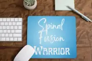 Spinal Fusion Warrior Mouse Pad for Computer Office Gaming Desk Non-Slip