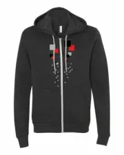 Square Enix Members Zipper Hoodie 2.0 2XL Dark Grey Zip Up Hooded Sweatshirt