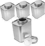 CIYODO 4pcs Leak Tinplate Canisters for Food Storage Airtight Coffee Bean Tea Jars for Kitchen Office Home Use Scratch Containers