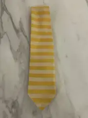 Harold Powell Italy Tie Yellow Stripe monochromatic New NWT