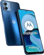 [Motorola] Moto G14 (4/128GB Expandable, Dual Camera 50MP, Display 6.5 Inch FHD+, Unisoc T616, 5000mAh Battery, Dual SIM, Android 13, Blue Cover)