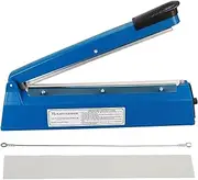 200mm Impulse Heat Sealer Manual Food Film Sealer Heat Sealing Machine 8 Inch Impulse Sealer Machine for Plastic Bags PE PP Bags with Extra Replace Element Grip (Sealing Length 300 mm)