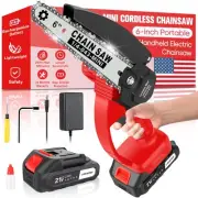 Mini Chainsaw Cordless,6 Inch Portable Electric Handheld Chain Saw with 2000m...