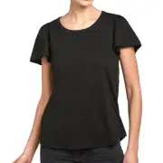 PHILOSOPHY Ladies Flutter Sleeve Top In Black, L