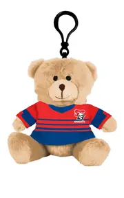 Newcastle Knights NRL HANGING Plush Teddy Bear Bag Tag Sublimated Team Jersey