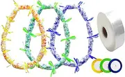 Rodudu 2 Inch x 328 Ft Candy Lei Making Kit, Hawaiian Lei Bags With 3 Colors Ribbon for Graduation DIY, Packing Snacks, Party Supplies