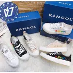 帝安諾-實體店面 KANGOL 英國袋鼠 女 彩虹 刺繡字母 餅乾鞋 帆布鞋 休閒鞋 黑色 奶茶 白色 62221602