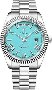 [CADISEN] Men's Fully Automatic Mechanical Watch MIYOTA 8285 Sports Waterproof 100 Meter Date Calendar Top Luxury Business Men's Watch c8185