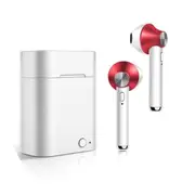 D012 Tws Bluetooth Earphone Stereo Wireless Headphones Running Sport Bass Headset With Mic For Iphone Xiaomi Huawei Red