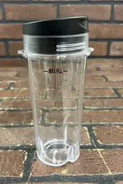 Ninja Replacement 16oz Blender Cup with Lid Black