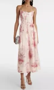 Zimmermann Waverly Corset Midi Dress Size 3 / 14