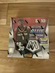 NEW Panini NBA 2019-20 Reactive Blue Mosaic Prizms Basketball Cards Mega Box 80